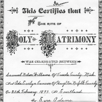 1897, Wedding Certificate