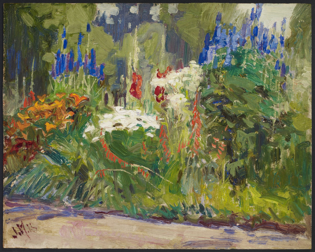 J.E.H. MACDONALD. FLOWER BORDER, USHER FARM, YORK MILLS, 1915 OR 1916