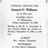 1969, Funeral Announcement