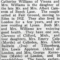 1947, Newspaper Announcement of 50th Wedding Anniversary