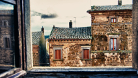 From hotel room window, Civita di Bagnoregio