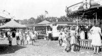 1st Generation, removable awnings with canvas, black roof, arched windows - it was built from a school bus.